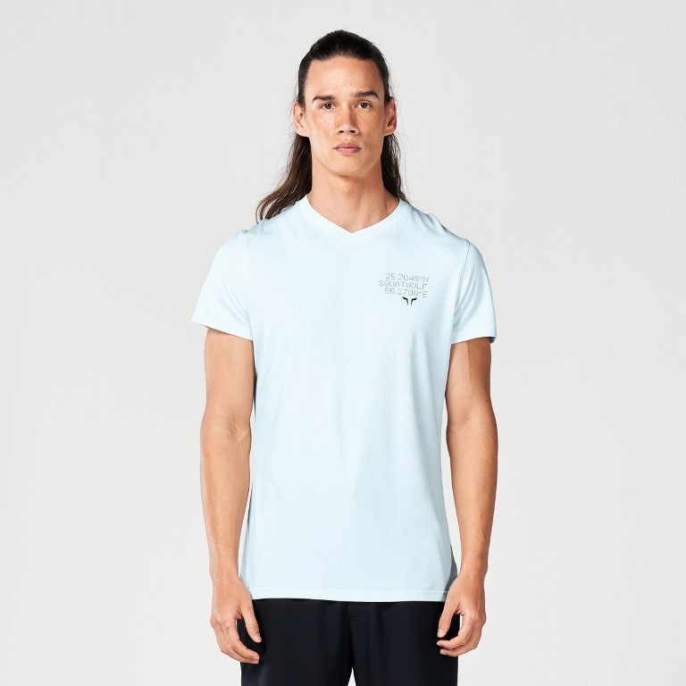 Code V-Neck Muscle Tee - Skylight Marl